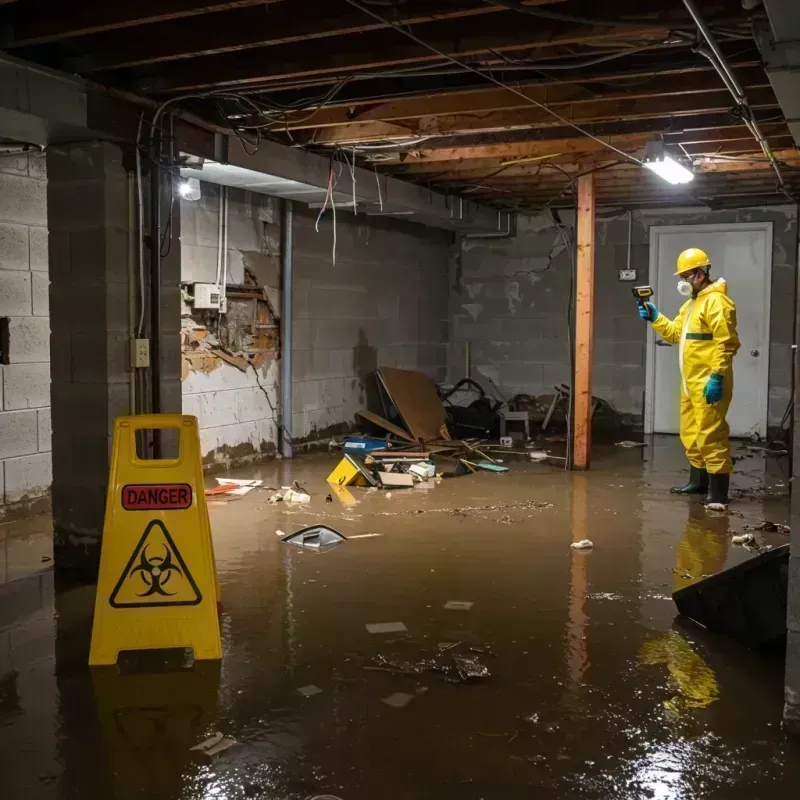 Flooded Basement Electrical Hazard in Ivanhoe, CA Property